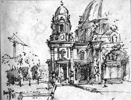 Berlijn, stift, 10x8cm, 2001