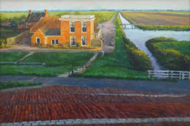 º Noordpolderzijl, avond, o/a/p, 43,5x30cm
