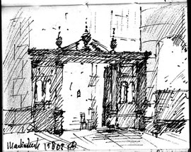 Martinikerk, stift, 10x7cm