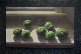 De eerste stoofpeertjes, in paneellijst, o/a/p, 50x30cm