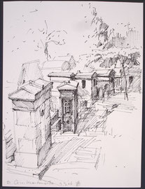 Parijs, Cimetiëre Montmartre, stift, 2006