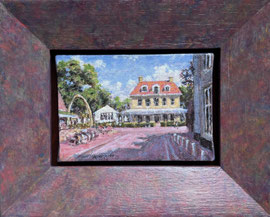 º Bij Hotel Bernstorff,  o/doek, 10x7cm