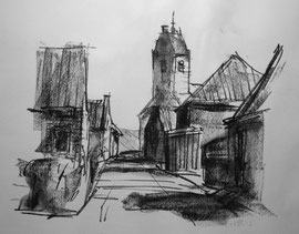 Wierum, krijt, ca 25x25 cm