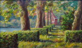 º Linden op het borgterrein Fraeylema, o/a/p, 40x23cm