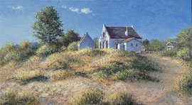 Huis Duinoord, ochtend, a/p, 40x22cm