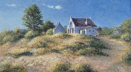 Huis Duinoord, ochtend, a/p, 40x22cm