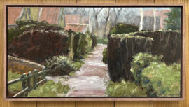 Regen, Langestreek om de Noord, alkyd/mar, 48x25cm