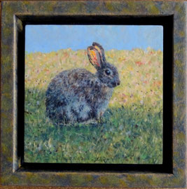 * Konijntje in ochtendzon, o/a/p, 10x10cm ntk