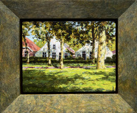 º Langestreek in de zon, o/p, 16x12cm