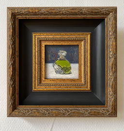 Parfumfles Versace-1981, voor de liefhebber, o/a/doek, 10x10cm