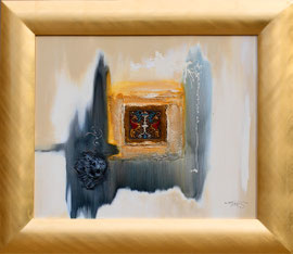 "Lion médiéval" - 50 x 61 - 780€ - 930 avec encadrement