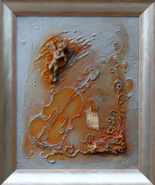 "Ange luth" - 33 x 41 - 380€ sans cadre 