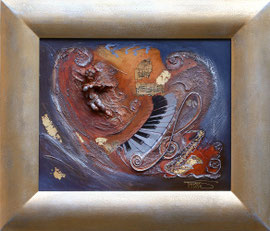 46 x 55 - "l'ange au saxo" VENDU