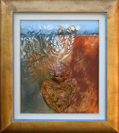 "Le masque" 46 x 55cms  - 710€ - Sans cadre - 1150 € avec encadrement