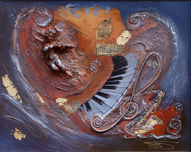 " Jazzy" 54 x 65 - 54 x 65 - VENDU