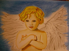 Auftragsbild "Grußkarte Engel für Iris"