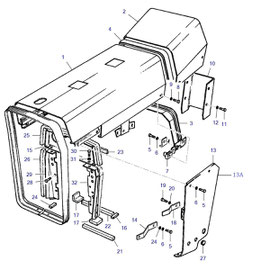 El cofre para motor y sus componentes.