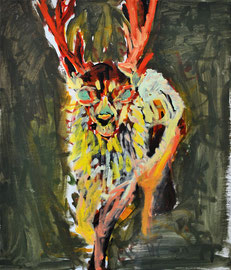 Male deer (2016) oil on canvas 72.7x60.6cm