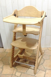 ＜倉庫商品＞ベビーハイチェア103　ナチュラル　テーブル取り外し可能　445×510×800H400~580SH  ￥4,500