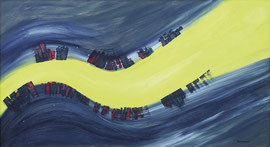„Der gelbe Fluss“, Öl auf Leinen, 50x90cm, Preis auf Anfrage