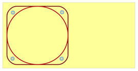 Zirkel und Quadratvolte mit Pylonen