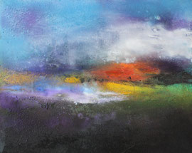 Fabien Bruttin, "La tête dans les nuages", 2014, 40x50 cm (15.7x19.7 in), technique mixte sur MDF