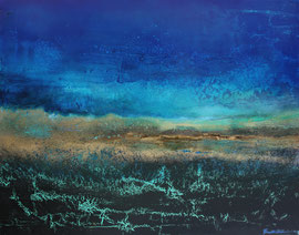 Horizon I (Big painting serie), 120x150cm, technique mixte sur toile