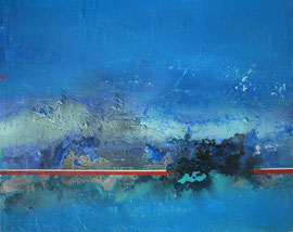 Fabien Bruttin, Untitled (blue), 2013, 40x50 cm (15.7x19.7 in), technique mixte sur MDF