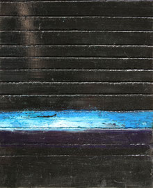 Hommage à Soulages, 25x30, technique mixte sur bois