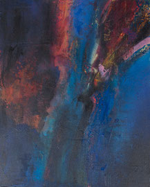Fabien Bruttin, "Ouverture bleue", 2012, 40x50 cm (15.7x19.7 in), technique mixte sur MDF
