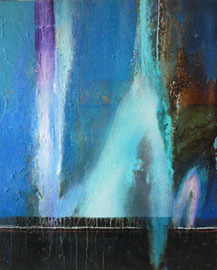 Fabien Bruttin, "Dawn", 2010, 40x50 cm (15.7x19.7 in), technique mixte sur MDF"Out of the Dungeon", 2010, 40x50, mixed technique on MDF