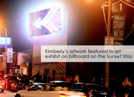 Kimberly's photos featured in art exhibit on LED billboard on the Sunset Strip