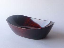桐杢漆盛器