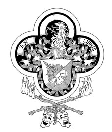 Exlibris für Herrn W., Tusche auf weißem Karton