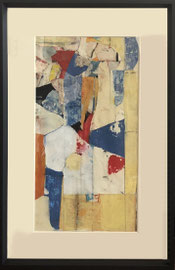 Robert Szot, techniques mixtes sur papier (gravures, pastel, collage, huile)  40,5X63cm -Galerie d'art côte d'Azur, Biot