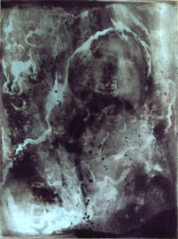 PHILIP SPIEGELBERG  O.T.    MISCHTECHNIK AUF HOLZ   2013    80 x 60 CM 