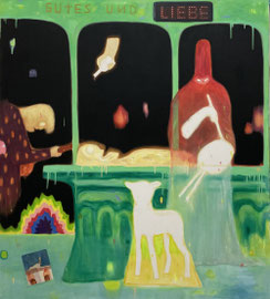 TING ZHANG    DER GUTE HIRTE 3    ÖL AUF LEINWAND   2018     150 X 135 CM
