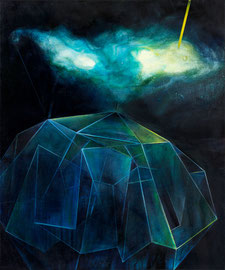 Tanja Hehmann  Nimbatus (Enklave VII)   2016 Acryl und Öl auf Leinwand 60 x 50 cm