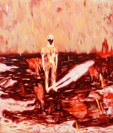 TING ZHANG   EXODUS - EIN ÜBERLEBENDER   2015    ÖL AUF CANVAS   200 x 170 CM 