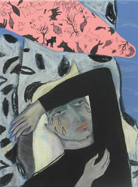 MARIA WINDSCHÜTTEL   AN BRIKEN   2016   ACRYL, PASTELS AUF CANVAS  40 x 30 CM