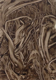 PHILIP SPIEGELBERG  O.T.    MISCHTECHNIK AUF PAPIER   2013    60 x 50 CM 
