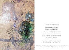 AUSSTELLUNGSEINLADUNG FEELINGS ARE FACTS JANUS HOCHGESAND 7TÜREN GALERIE HAMBURG
