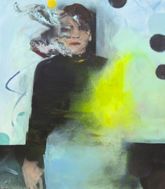SIMONE KILL "SILKE XIV" 2016 ACRYL AUF LEINWAND 75 X 65 CM