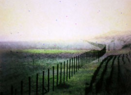 Mixed media, A4 paper, lightbox, photo, barred slide