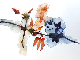 Feuilles d'automne 7" - 40 cm x 30 cm
