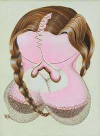 Und hoch das Bein, 2024 / Öl auf Leinwand / 40x30 cm
