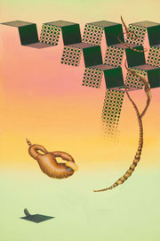 No chance to rapunzeln, 2024 / Öl auf Leinwand / 150x100 cm