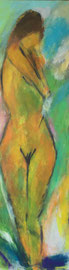 Die gelbe Frau (40x120cm), Acryl auf Leinwand