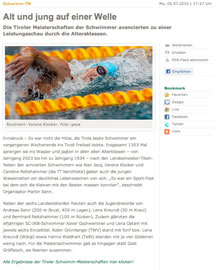 05. Juli 2010: Tiroler Tageszeitung online