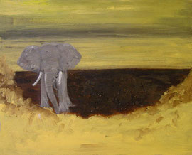 Elefant, Acryl, verkauft